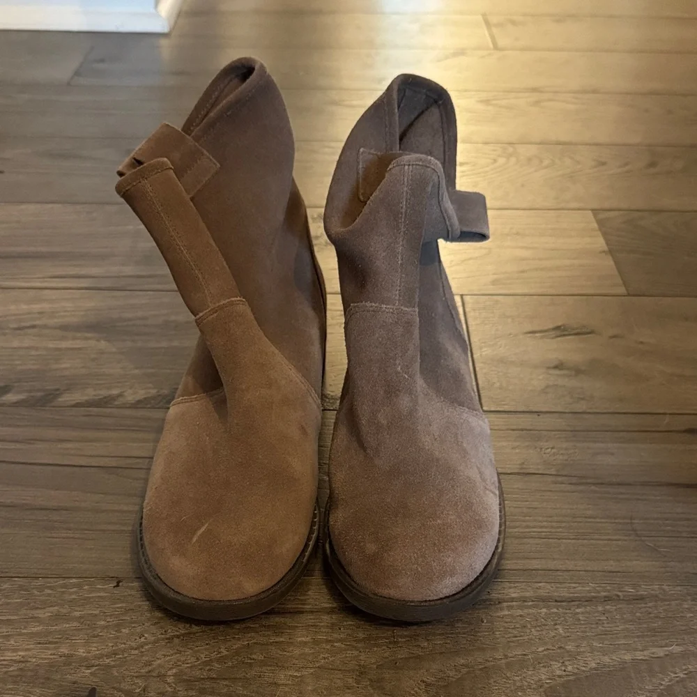 Brown Suede Ankle Boots